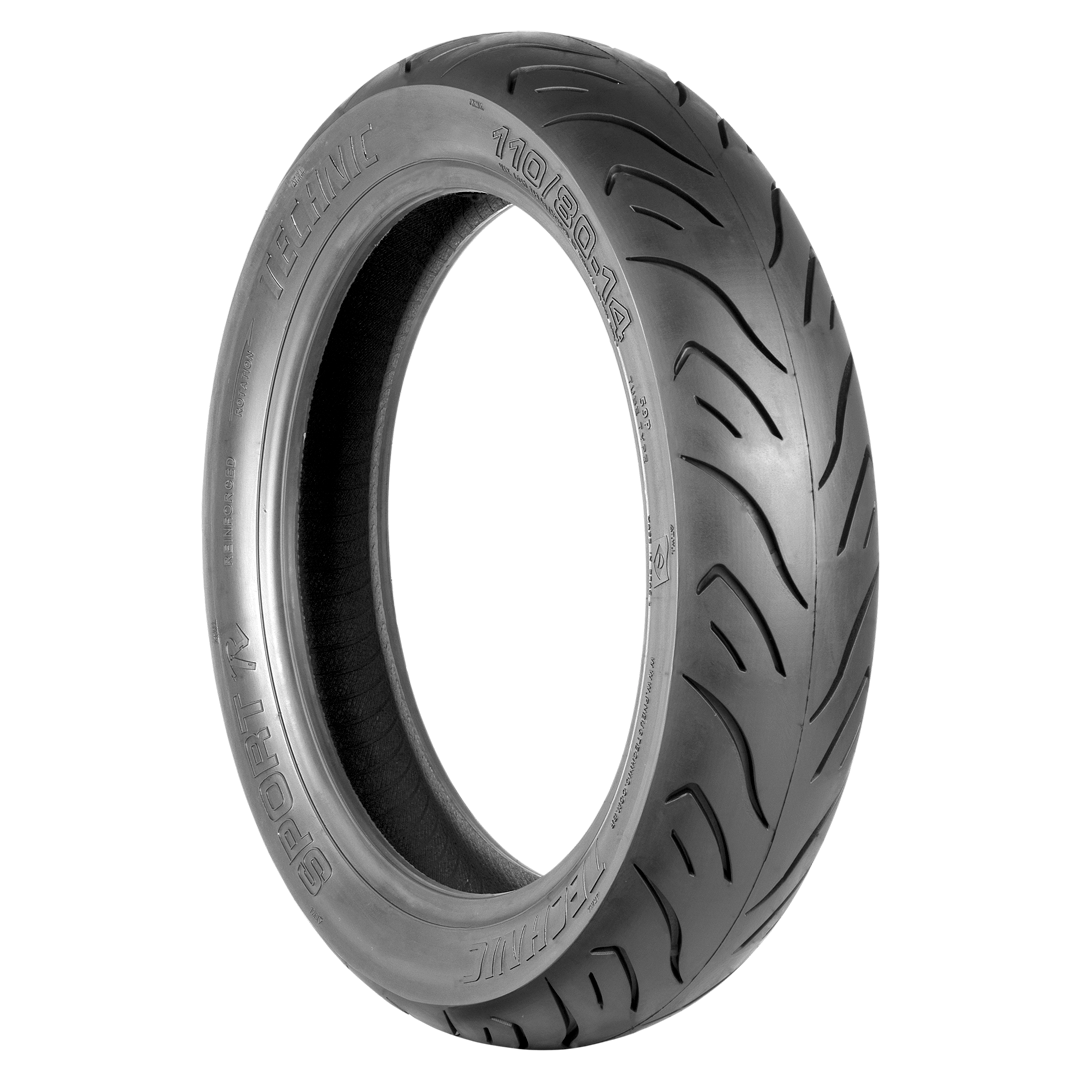 Pneu p/ moto aro 14 * 110/80-14 - tras. crypton, shineray, dafra super 100, sundown web, c100 dream, jet, new wave 125, biz, pop (sport r) c/câm.